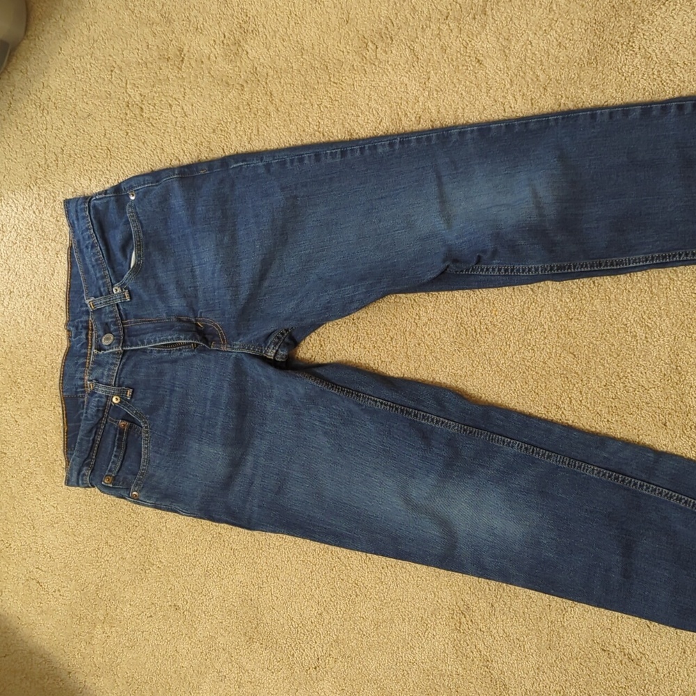 Levi Blue Denim Straight Leg Jeans